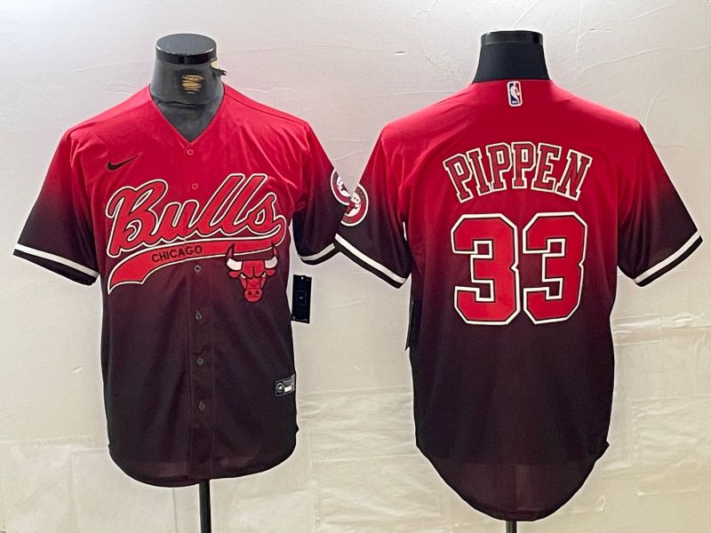 Men Chicago Bulls #33 Pippen Red Jointly 2024 Nike NBA Jersey style 1->chicago bulls->NBA Jersey